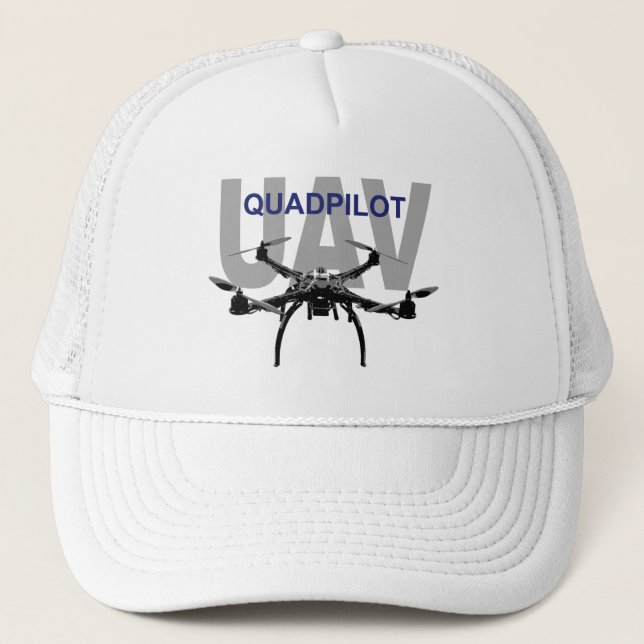 Pilot UAV Quadpilot Quadcopter Truckerkappe (Vorderseite)