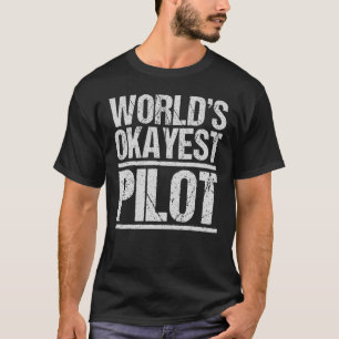 Pilot von Flugzeugen Vintager Weltklasse T-Shirt