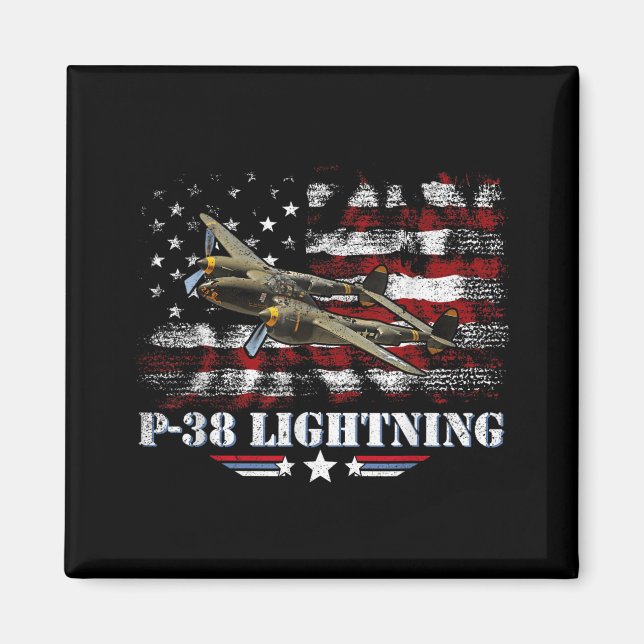 Pilot von P-38-Blitzflugzeugen P38 WW2 Magnet (Vorne)