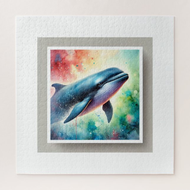 Pilot Whale Painting 040724AREF101 - Watercolor Puzzle (Vertikal)