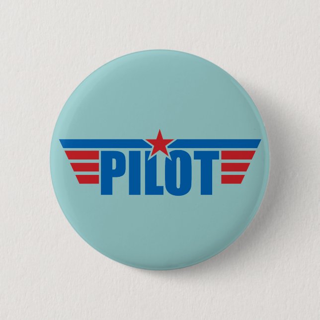 Pilot Wings Abzeichen - Luftfahrt Button (Vorderseite)