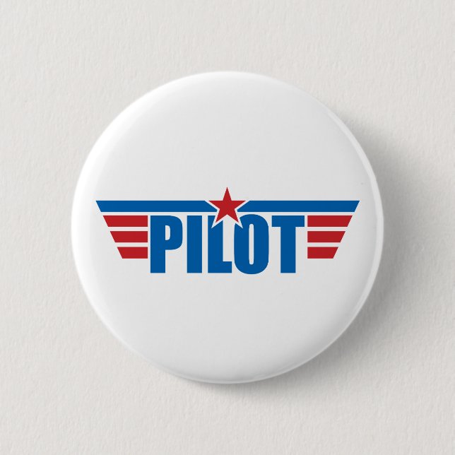 Pilot Wings Abzeichen - Luftfahrt Button (Vorderseite)