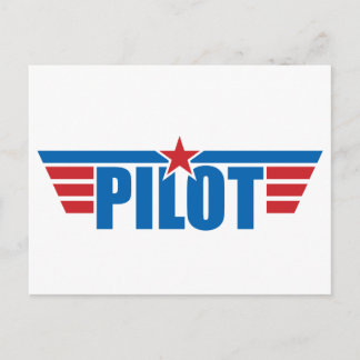 Pilot Wings Abzeichen - Luftfahrt Postkarte