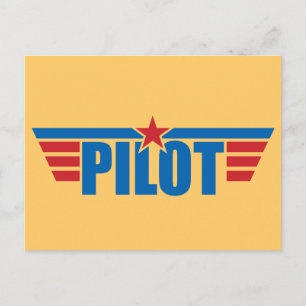 Pilot Wings Abzeichen - Luftfahrt Postkarte