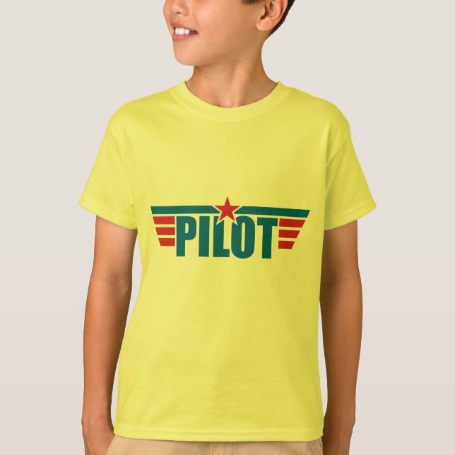 Pilot Wings Abzeichen - Luftfahrt T-Shirt (Vorderseite)