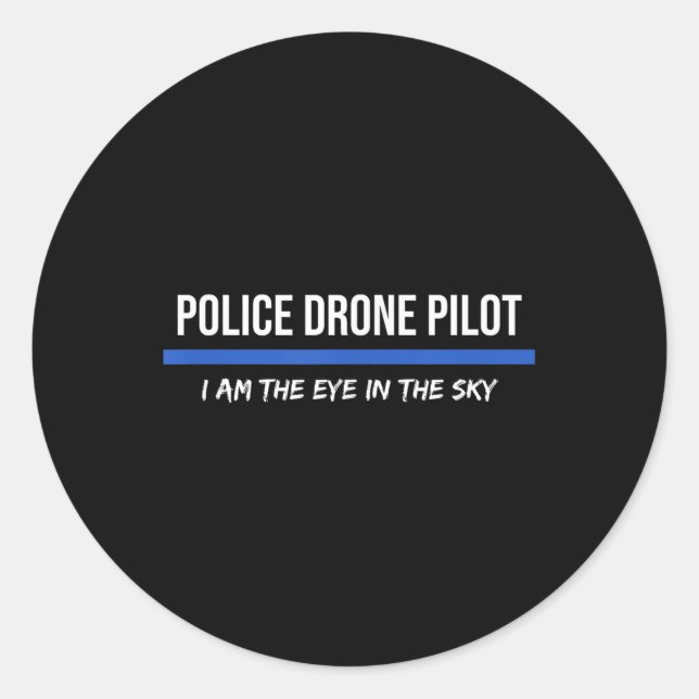 Pilotakteur für Polizeidroge Runder Aufkleber (Vorderseite)