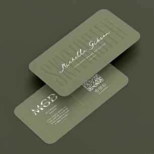 Pilotakteur von UAV Drone Elegance Sage Modern Visitenkarte