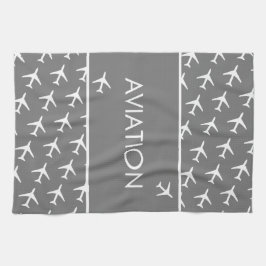 Pilotanlage für Funky White Flugzeug Geschirrtuch