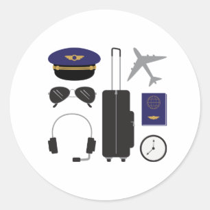 Pilotelemente Runder Aufkleber