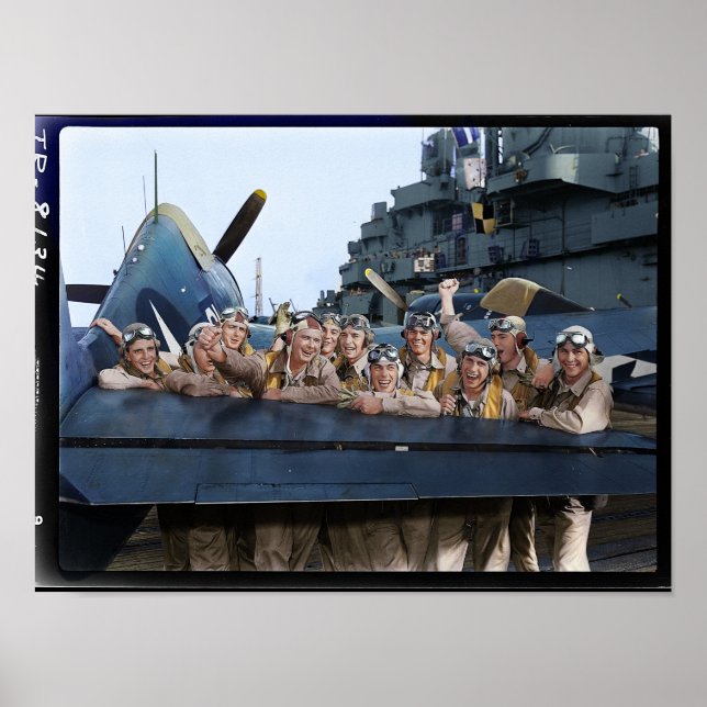 Piloten der USS Lexington CV16 Poster (Vorne)