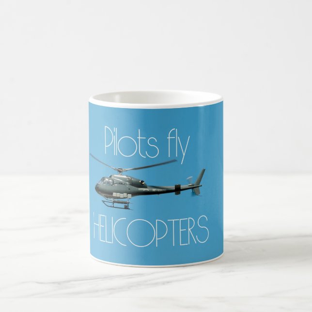 Piloten fliegen Hubschrauber Kaffeetasse (Mittel)