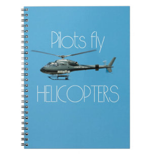 Piloten fliegen Hubschrauber Notizblock