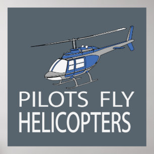 Piloten fliegen Hubschrauber Poster