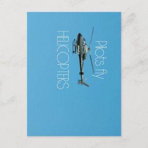 Piloten fliegen Hubschrauber Postkarte