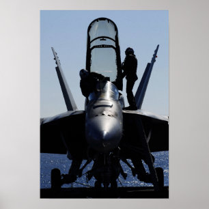 Piloten führen eine Vorflugkontrolle durch Poster