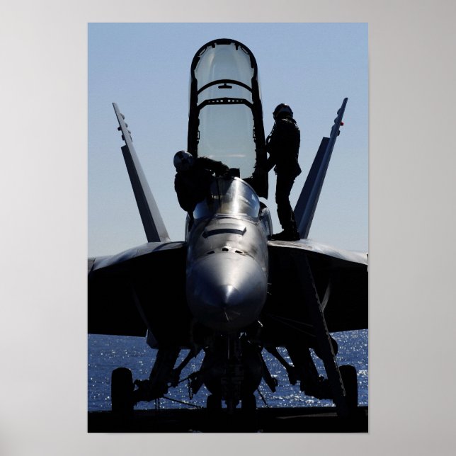 Piloten führen eine Vorflugkontrolle durch Poster (Vorne)