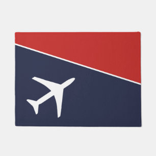 Piloten für Funky White Flugzeug Fußmatte