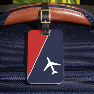 Piloten für Funky White Flugzeug Gepäckanhänger