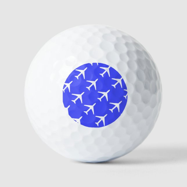 Piloten für Funky White Flugzeug Golfball (Vorderseite)