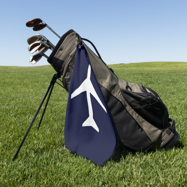 Piloten für Funky White Flugzeug Golfhandtuch (Gras)