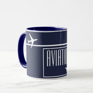 Piloten für Funky White Flugzeug Tasse