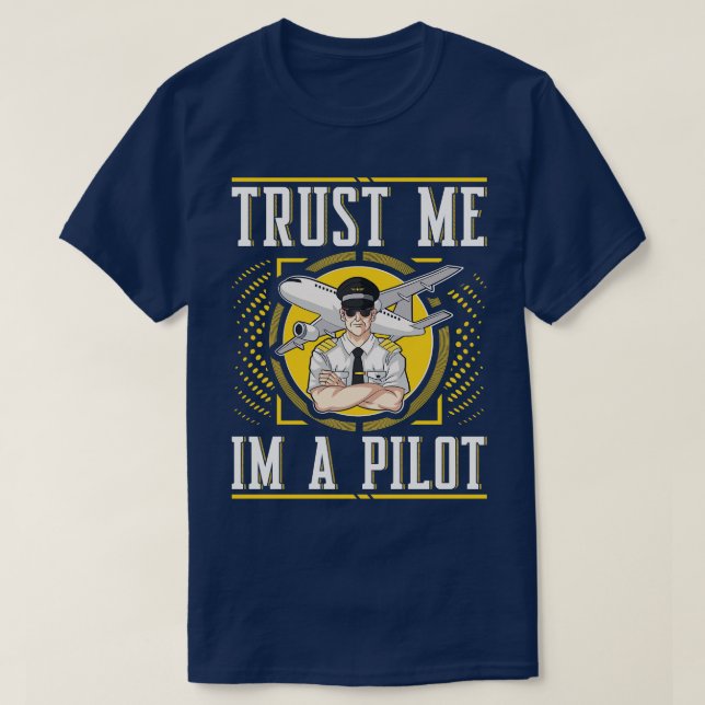 Piloten geben Vertrauen im Piloten Funny Air T-Shirt (Design vorne)