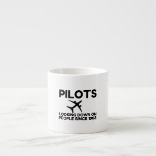 Piloten schauen nach unten espressotasse