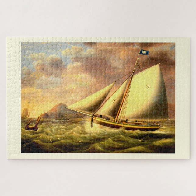 Pilotenboot 9 Kunst Puzzle (Horizontal)