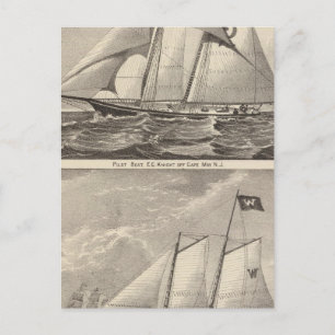 Pilotenboote EG Knight und Whilldin Postkarte