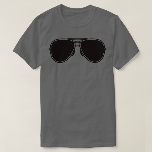 Pilotenbrille T-Shirt (Design vorne)