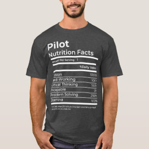 Pilotenernährungsfakte Funny Gift Job  T-Shirt