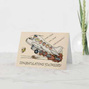 Pilotenflugzeugkarte Cartoon Karte