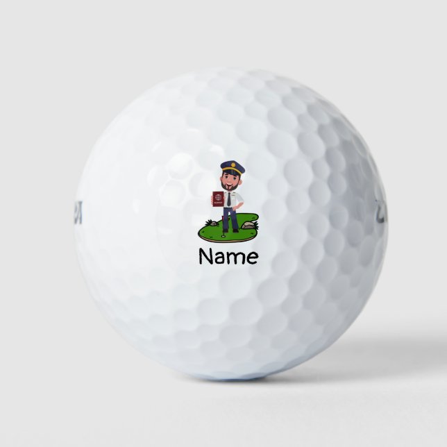 Pilotengolfer Golfball (Vorderseite)