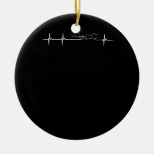 Pilotenherz Keramik Ornament