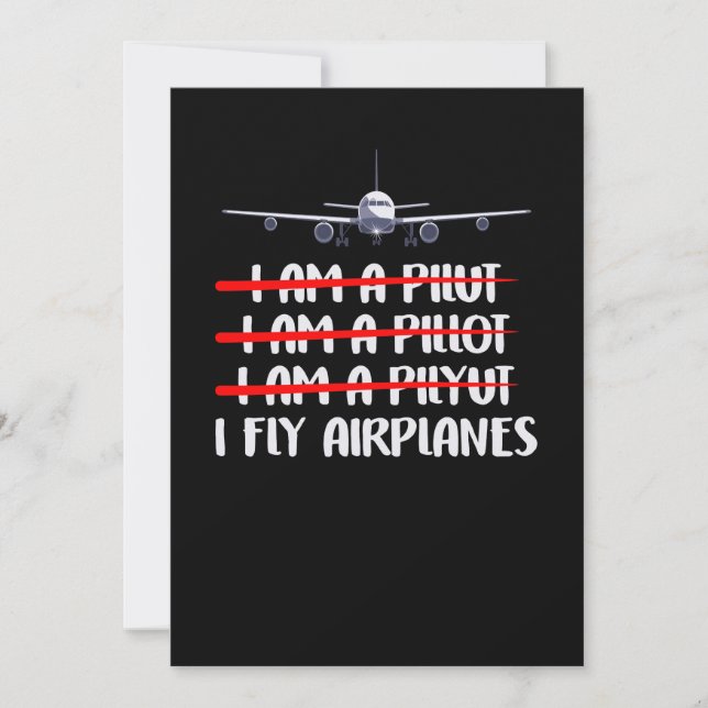 PilotenJoke Niedlich & Funny I Einladung (Vorderseite)