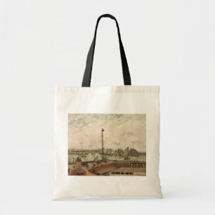 Pilotensteg, Le Havre, Neblig von Camille Pissarro Tragetasche