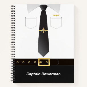Pilotenuniform personalisiert notizbuch