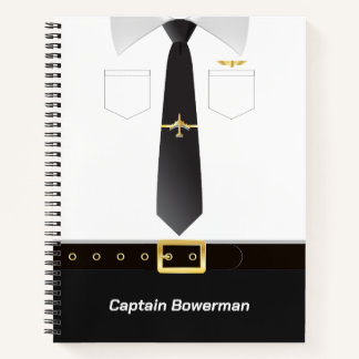 Pilotenuniform personalisiert notizbuch
