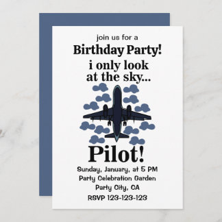 Pilotflugzeug, das ich nur auf Sky Pilot schaue Einladung