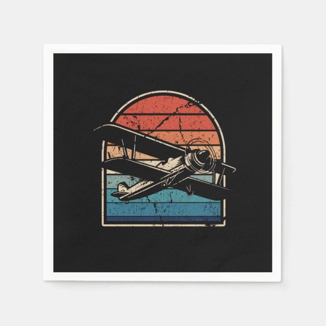 Pilotflugzeug für das Flugzeug Vintager Luftfahrze Serviette (Vorderseite)