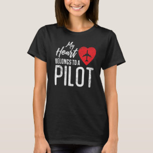 Pilotin Ehefrau Luftfahrt Pilot Husband Aviato T-Shirt