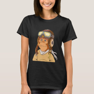 Pilotin Fliegender Ape Nft Themed T-Shirt