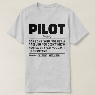 Pilotin Fluglehrer Flieger Crew Funny T-Shirt