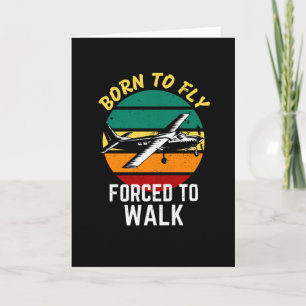 Pilotin Flugzeug Funny Sprichwort Flying Piloting Karte