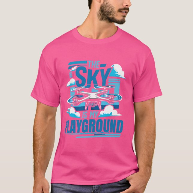 Pilotin für Drohne T-Shirt (Vorderseite)