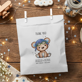Pilotin für Wasserfarbenflugzeuge Teddy Bear Geschenktütchen