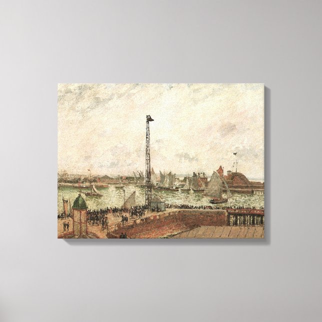 Pilotin Jetty, Le Havre, Misty von Camille Pissarr Leinwanddruck (Vorderseite)