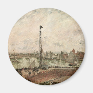 Pilotin Jetty, Le Havre, Misty von Camille Pissarr Magnet