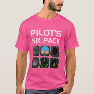 Pilotin Pilotin mit Sixpack Funny Pilotin T-Shirt
