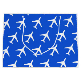 Pilotlampen für Funky White Flugzeug Große Geschenktüte